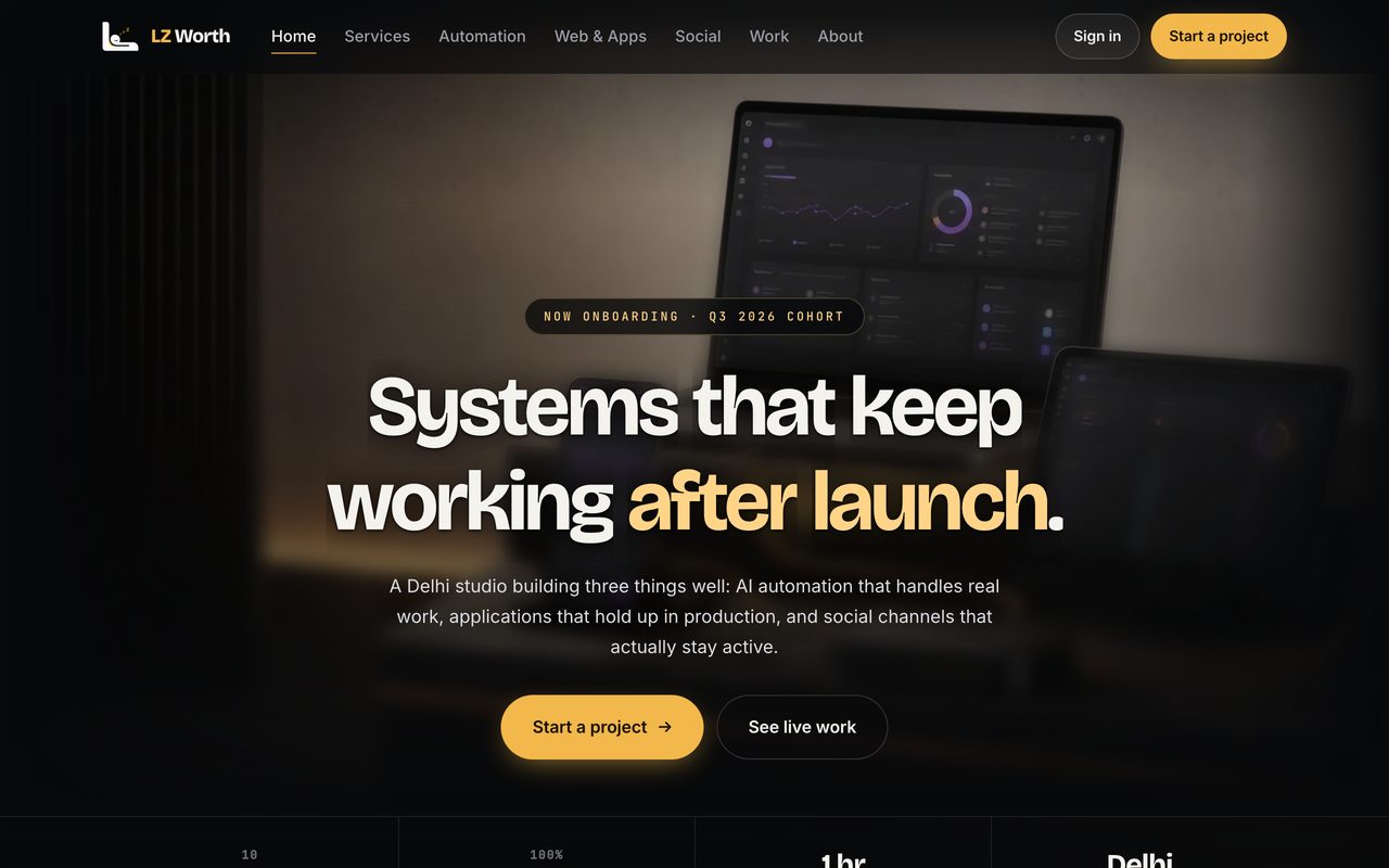 LZ Worth — Systems that keep working after launch.