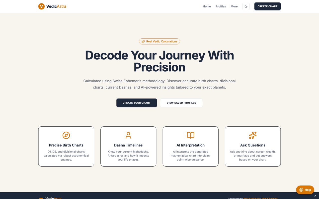 Vedic Astra — AI-assisted Vedic astrology on the web